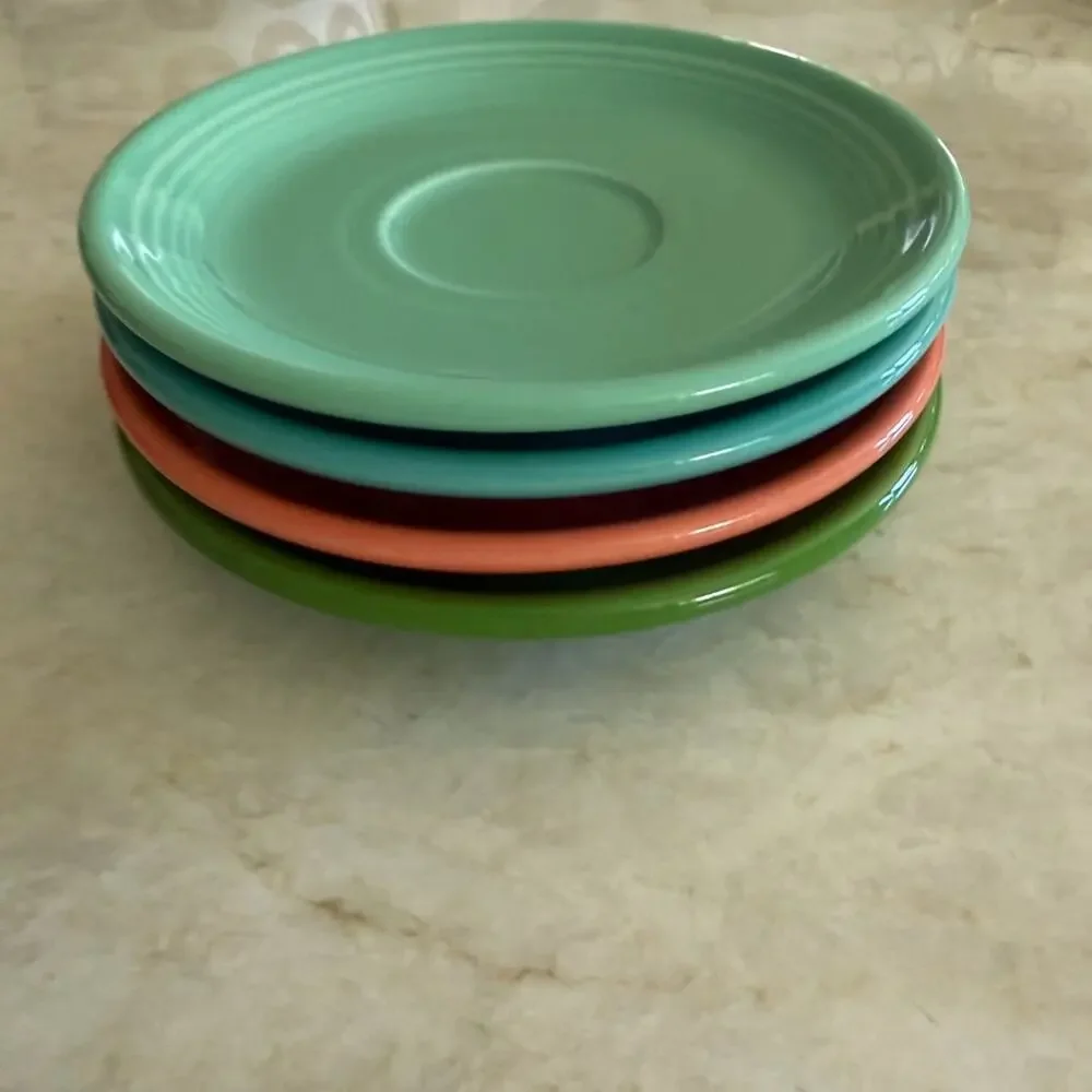 Fiesta Ware saucer small plates x4 Vintage colors